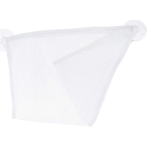 Sac de rangement en filet pour jouets de salle de bain pour enfants / Sac en maille avec ventouse résistante et imperméable-White (1/5)