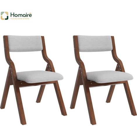 Esszimmerstuhl aus Massivholz grau 55 x 49 x 81 cm HOMAIRE (1/5)