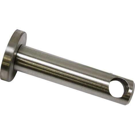 Gardinia Supporto Chiuso per Bastoni per Tende con Ø 12 mm, Acciaio Inox, Distanza dal Muro: 7,5 cm (1/4)