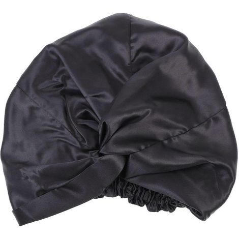 Bonnet de nuit en soie souple pour femme – Accessoire de soin capillaire en satin de qualité supérieure pour dormir, se maquiller et faire le ménage – Taille (1/5)