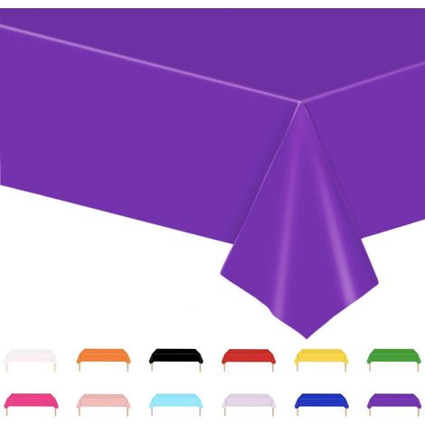 Nappe de fête violette 137x274 cm rectangulaire pour anniversaires et mariages