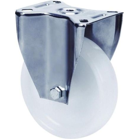 RUEDAS ALEX rueda fija  inox.17zli80-ut poliamix blanco eje liso (1/2)