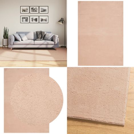 Teppich HUARTE Kurzflor Weich und Waschbar Blassrosa 160x230 cm - Kuschelig - Teppich - Flauschig - Rosa - Kurzflor - Home & Living