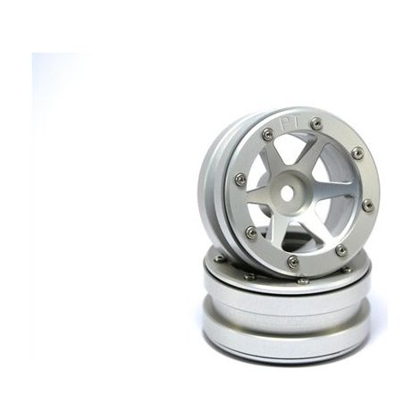 Beadlock Wheels PT- Slingshot Silver/Silver 1.9 (2 pcs)