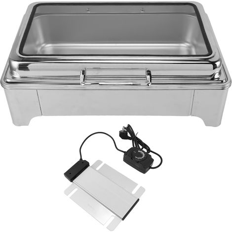 9L Four Électrique de Table en Acier Inoxydable avec Contrôle Visuel de la Température pour Hôtels Restaurants Prise UE 220‑240V 1 x 1/1‑6.5 (1/5)