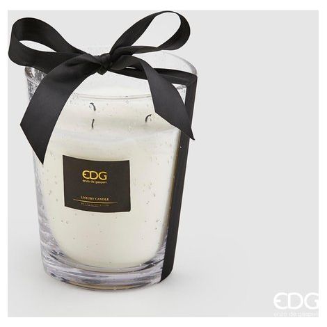 EDG Enzo De Gasperi Candela con Bolle H 16 Cm D 13 Cm Vetro Cotton