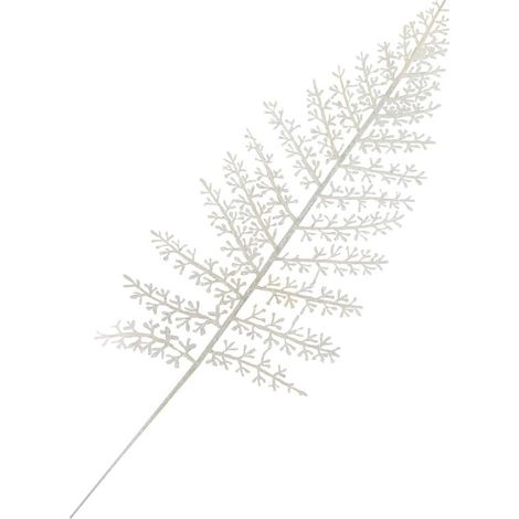 Ramo glitterato, bianco, opalescente, G-18RB