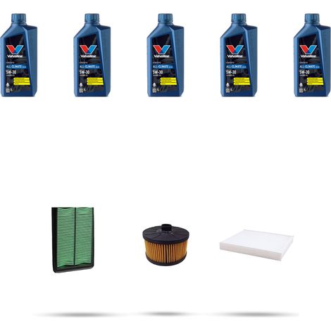 Kit tagliando 3 FILTRI e 5L OLIO compatibile con Nissan Qashqai II (J11E) 1.2 85kw Dal 2014 (1/5)