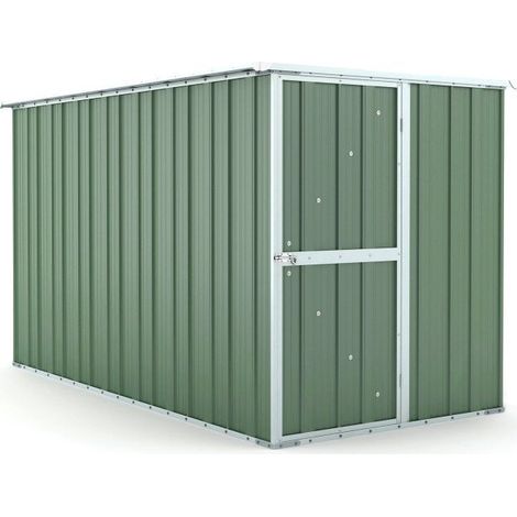 Casetta Box da Giardino in Lamiera di Acciaio Porta Utensili 175x307x182 cm Enaudi Verde (1/5)