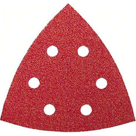 BOSCH - 5 FOGLI ABRASIVI PER LEVIGATRICEA DELTA - Ø93mm, G120, 6 FORI, CON VELCRO (1/3)