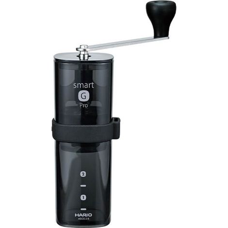 HARIO MSGS-2-B Smart G PRO - Grinder de caffè, 24 g, nero trasparente, de acciaio inox, staccabile, compatto (1/2)