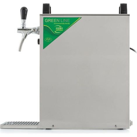 Zapfanlage Bierzapfanlage K 40 1-leitig avec Durchlaufkühler Trockenkühler 50 Litres/h Green Line Écologique Température Régulable +3°C à +10°C Edelstahl Abtropfblech