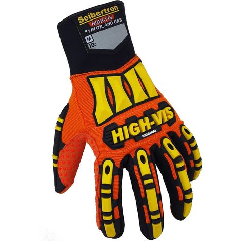 High Visibility Shock Protection Mechanical Shockproof Heavy Duty Safety Gloves S (1/5)