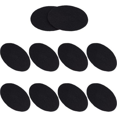 10 Pack filtres remplacement gamme portatives filtres hotte gamme universelle 12cm filtre à Air de carbone noir filtre à éponge charbon actif retrait des odeurs graisse des hottes bureau (1/5)