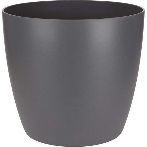Elho Brussels Round Mini 10,5 Anthracite Vaso Rotondo