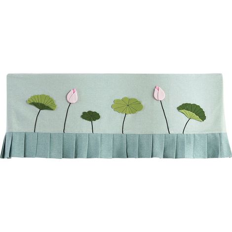 Hängende Klimaanlagenabdeckung, kleines Modell mit Blumen- und Lotusblattmuster. Ideal für Zuhause und Schlafzimmer, staubdicht. 90 x 21 x 31 cm. (1/4)