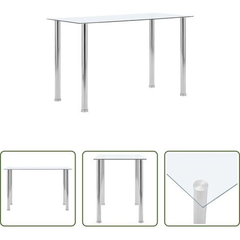 Transparent - Esstisch Transparent 120 x 60 x 75 cm Hartglas (1/5)