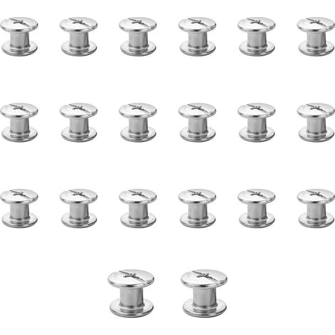 20 Kits Vis Chicago Screws,M55mm Chicago Vis de reliure Argenté (1/5)