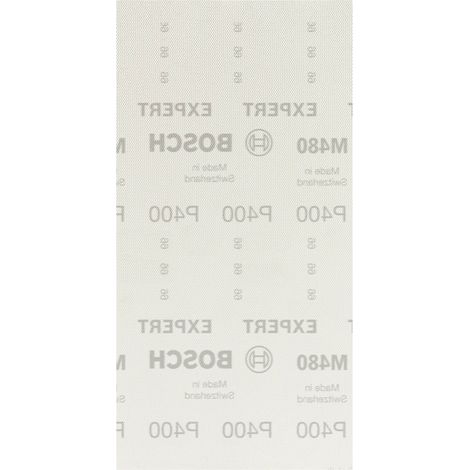 Bosch Accessories EXPERT M480 2608900769 Grille abrasive pour ponceuse orbitale non perforé Grain 400 (L x l) 230 mm x