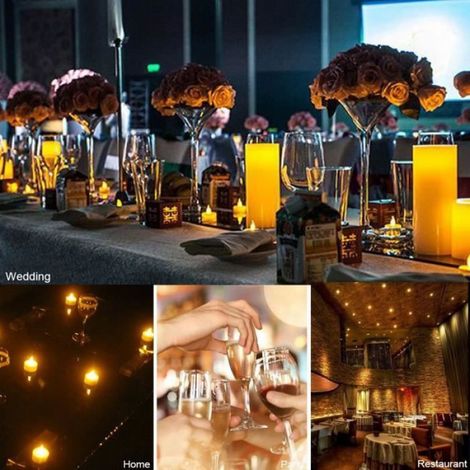 Lot de 12 Bougie LED Rechargeable Bougie Électrique LED Flamme Vacillante avec Station de Charge Décoration pour Noël Anniversaire (1/4)