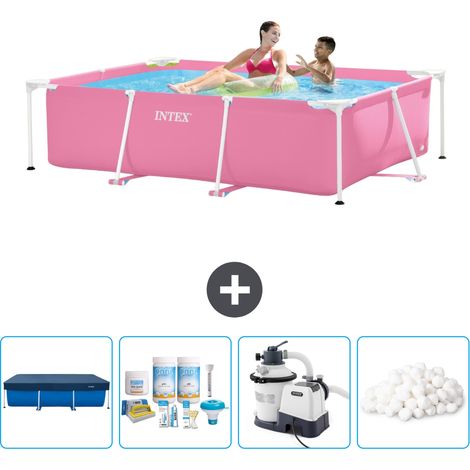 Intex Piscina con struttura Rettangolare - 220x150x60 cm - 7-pezzi  SCB63 (1/5)