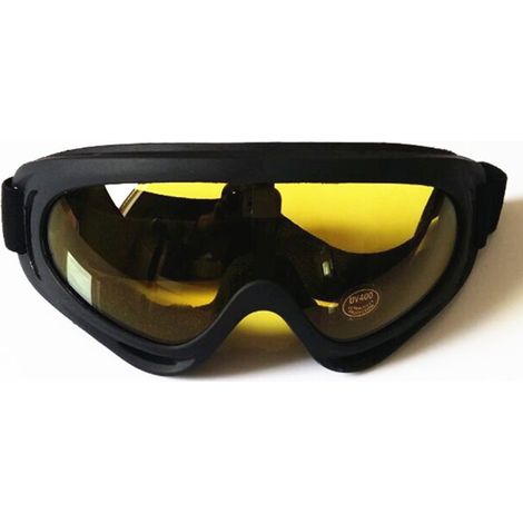 Lunettes X400 lunettes tactiques anti-sable antichoc lunettes tout-terrain coupe-vent lunettes de moto jaune (1/2)