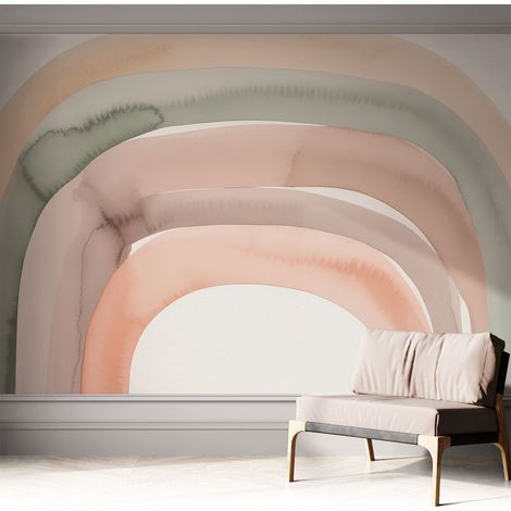 Fototapete Selbstklebend - Wanddekoration - Wandfolie - 3D Tapete Wand - Wohnungsdeko Regenbogenbögen 312x219 cm (1/5)