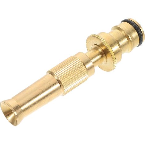 Garden Hose Nozzle Brass Pressure Adjustable Spray for Car Wash Lawn and Garden Irrigation (1/5)