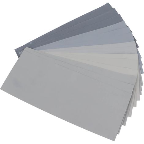 Papier de Verre, Ensemble de 15 Pièces de Papier de Verre 2000 3000 5000 7000 10000 Feuilles de Papier de Verre Grain, Kit D'assortiment de Papier de Verre en Carbure de Silicium (1/5)