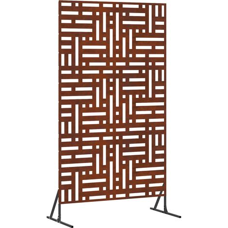 Écran de confidentialité Gris 100 x 50 x 180 cm Acier patiné (1/5)