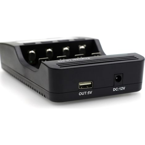 Chargeur intelligent LiitoKala Lii-500 à 4 emplacements pour batteries rechargeables Li-ion 3,7 V et Ni-MH 1,2 V avec écran LCD (1/5)