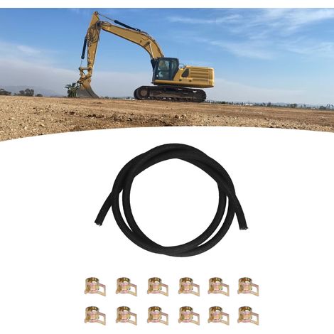 Tuyau de retour d'injecteur moteur avec collier de serrage pour CAT E320D2 (1/5)