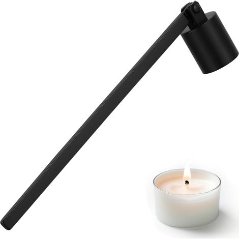 Éteignoir à Bougie en Acier Inoxydable, Extincteur de Bougie avec Manche, Extinguoir à Bougie Accessoires pour Éteindre Les Bougies (Noir) (1/5)