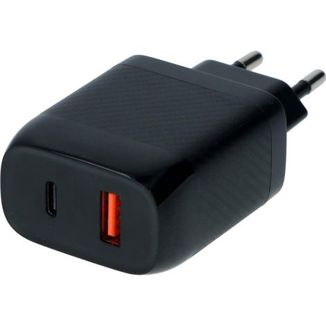 CHARGEUR MURAL RAPIDE DUO 20W USB-C + 18W USB 3.0 CARPOINT (1/5)