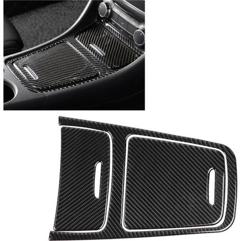 Shipenophy Autocollants de panneau en fibre de carbone Garniture de couvercle de panneau de commande centrale en auto vehicule (1/5)
