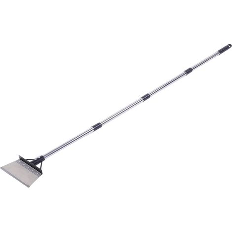 Bêche plate polyvalente pelle à neige sans fil raclette sol robuste manche long télescopique ergonomique acier inoxydable antirouille pour désherbage déneigement jardin extérieur kit 4 tiges 1 pelle 2 (1/5)