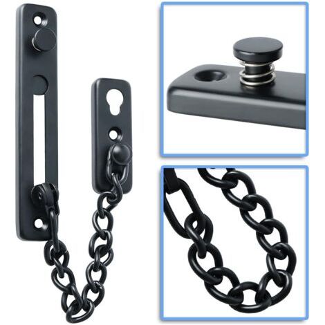 Chaîne de sécurité pour porte, limiteur de porte étroit à ressort antivol-NANOTEH (1/5)