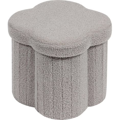 Tabouret de Rangement, Petit Pouf Pliable, Coffre de Rangement, pour Salon, Chambre, Dortoir, Gris, 32x32x32 cm (1/5)