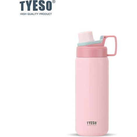 Gourde isotherme de sport (rose, 750 ml), résistante à la chaleur, étanche, portable et idéale pour les activités sportives en extérieur. (1/2)