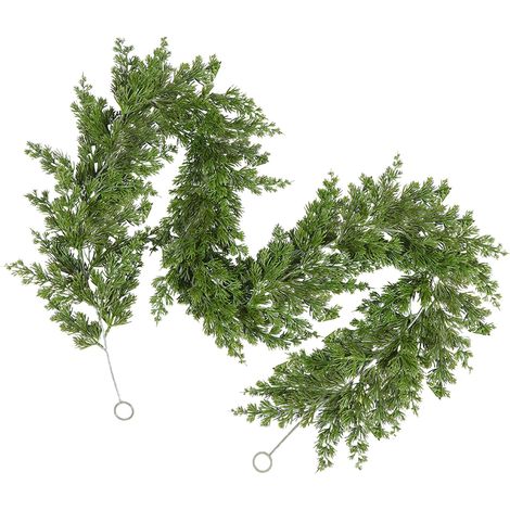 Guirlande De Verts De Noël - 180 Cm - Branches De Cèdre Réalistes - Décoration Intérieure Pour Cheminée Et Fenêtres - 1 Pièce (1/5)