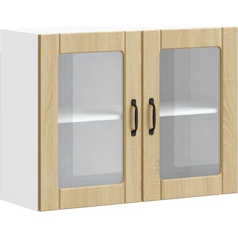 Armadio pensile da cucina dal design pratico 80 x 31 x 60 cm in legno ingegnerizzato rovere sonoma 020050195