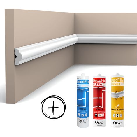 Pack MKP 12 mètres linéaire PX103 + colles L200 x H2,5 x L1,2 cm - L200 x H2,5 x L1,2 cm - ORAC DECOR