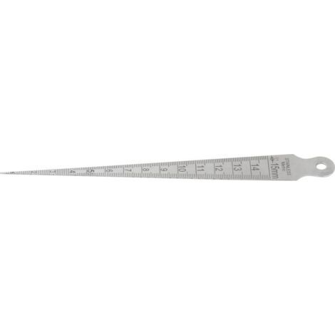 Outil d'inspection de trous en acier inoxydable, jauge d'épaisseur, outil de mesure cale 0-15 mm pour l'industrie (1/4)
