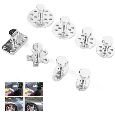 Outils d'entretien et de réparation automobile : extracteur de bosses, ventouse pour tôle, kit de 8 outils de réparation de bosses pour tôle. (1/5)