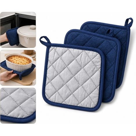 Dessous de Plat Gris Resistante a la Chaleur Lot de 2 pour Proteger Table et Plan de Travail (1/5)