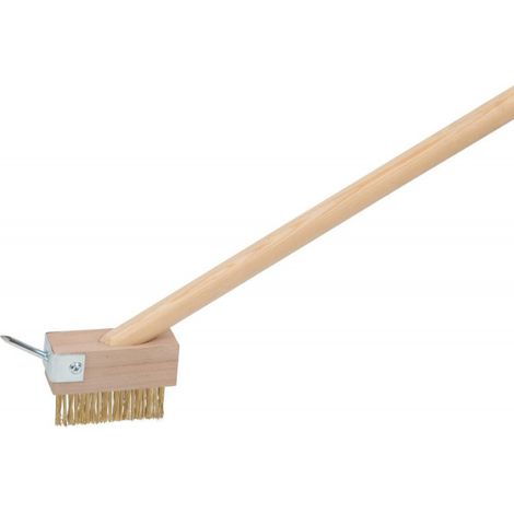 Cepillo de sellado con raspador de metal.