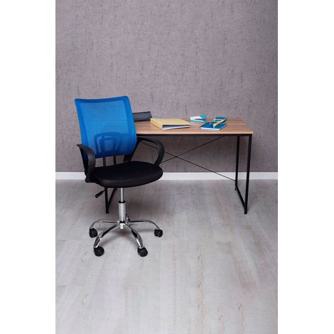 Conjuntos de mesa y sillas - Conjunto Escritorio Dek y Silla Midi Pro - Azul y Negro (1/5)