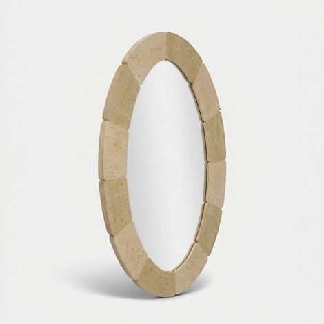 Miroir mural ovale effet pierre 120x70 Pebble Oval Radiance (1/5)