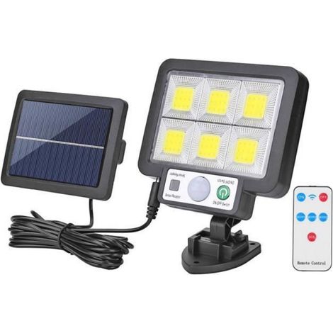 Lampadaire extérieur,Applique murale LED avec capteur de mouvement, imperméable, à énergie solaire, à Induction - 72COB with remote