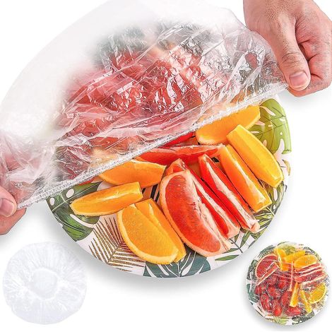 Sacs de conservation FreshGuard (lot de 100), couvercles élastiques réutilisables pour bols, sacs de conservation pour pique-niques, restes de repas et déplacements. (1/5)